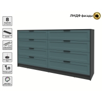 Kомод Тренд КТ-К197 (Антрацит ЛДСП/ Верде ЛМДФ) Ш1965 В1020 Г451